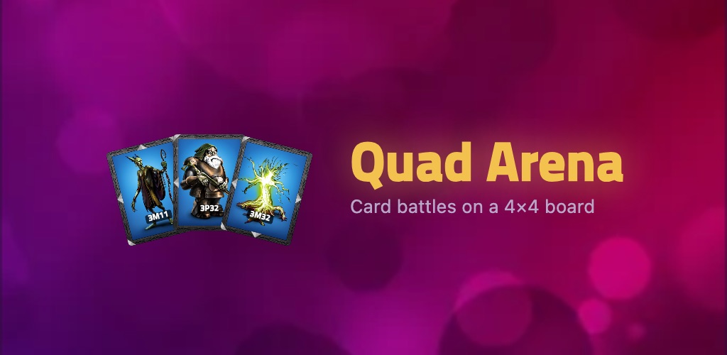 Quad Arena: card battles on a 4×4 board